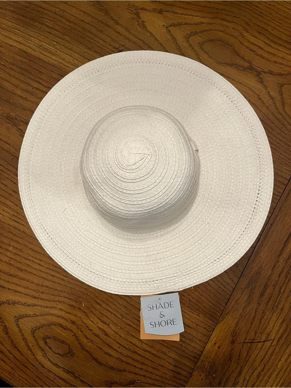 Shade & Shore White Straw Sun Hat, new with tags - Picture 5 of 9